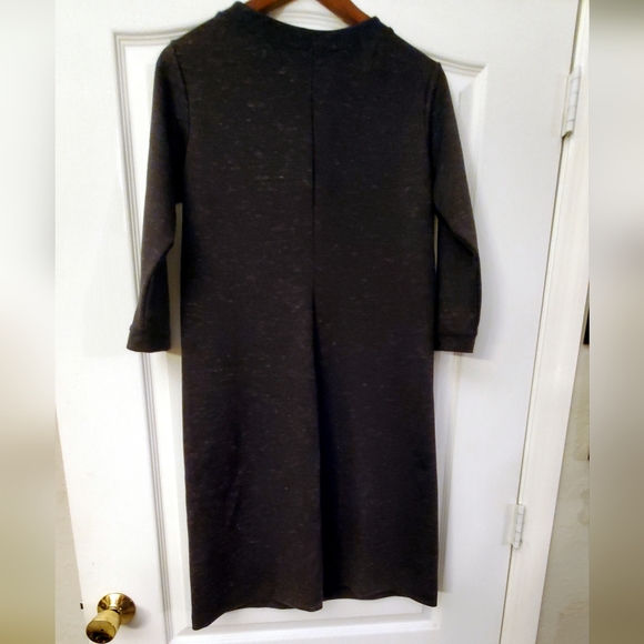 Royal Robbins Dark Grey Heathered Standard Fit 3/4 sleeve midi dress M NWOT - Picture 3 of 6